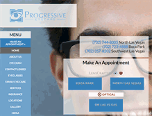Tablet Screenshot of progressiveeyecarelv.com